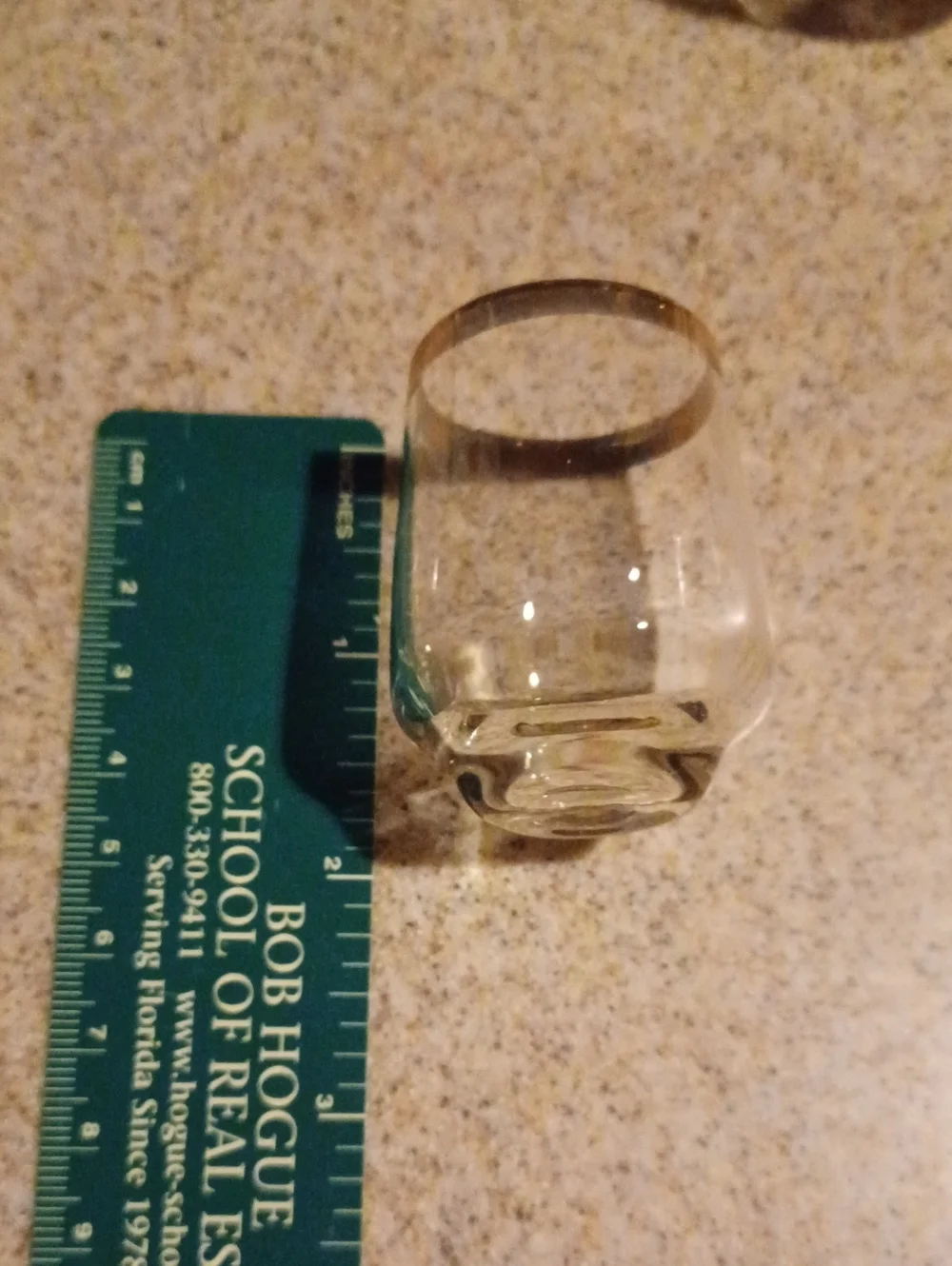 Set of 8 Clear Glass Tumblers with Gold Rim - Home Dining